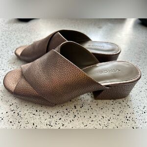 Vince Women's Bronze Textured Mules/ Size 6